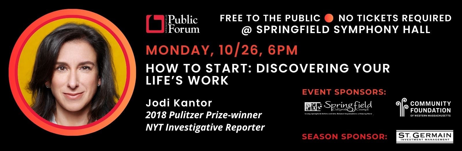 Free: Jodi Kantor  “How to Start: Discovering Your Life’s Work“