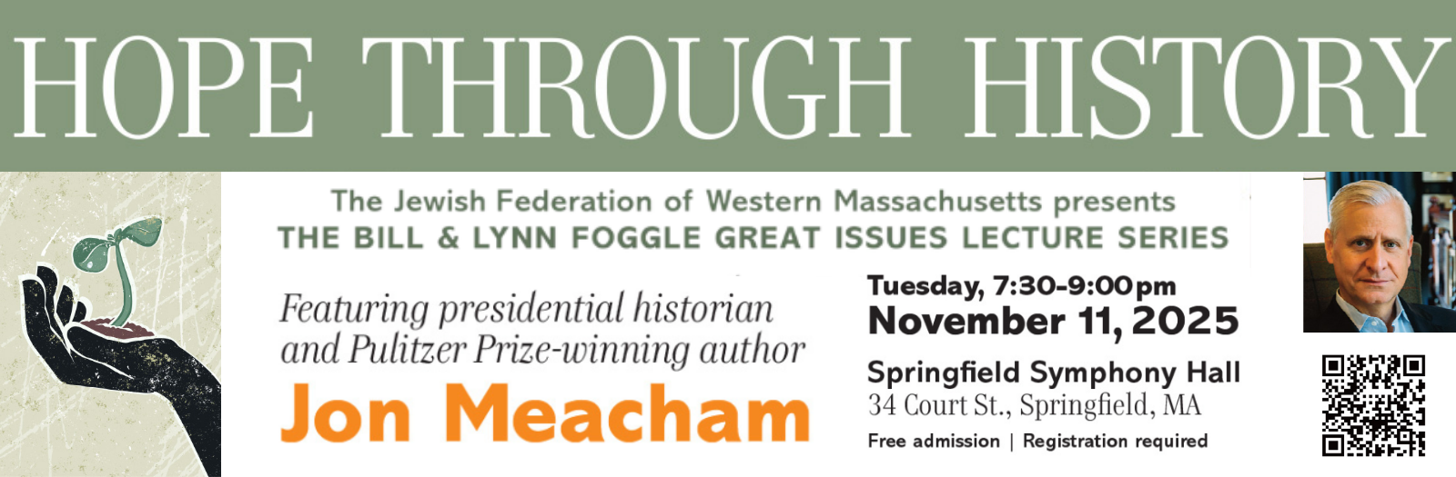 The Lynn M. and William Foggle Great Issues Lecture Series presents Jon Meachan