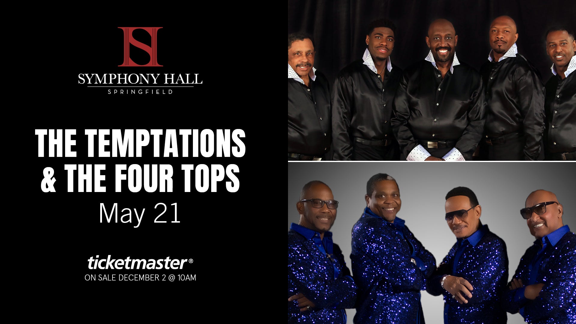 The Temptations & The Four Tops Symphony Hall Springfield
